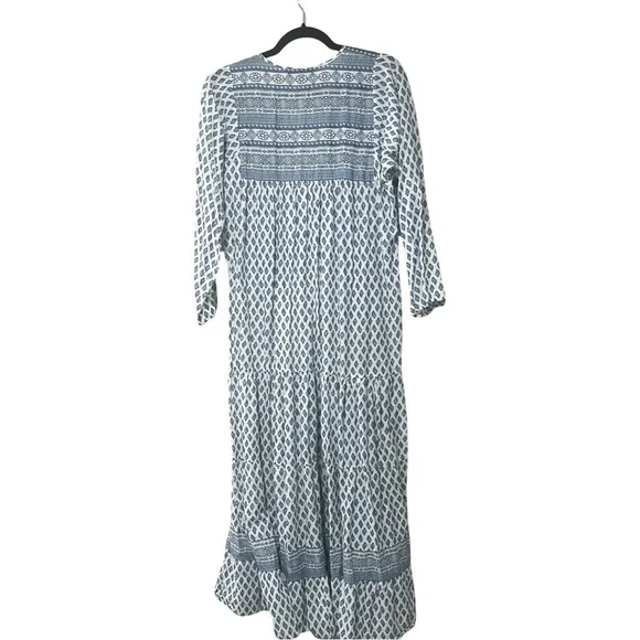 Zara Blue and White Maxi Dress - Picture 5 of 8